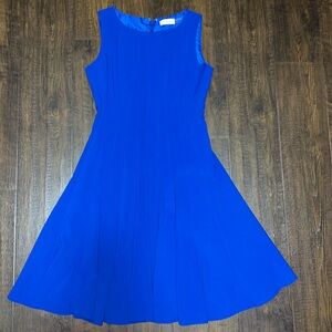 Calvin Klein 4P Sapphire Blue Knee Length Dress